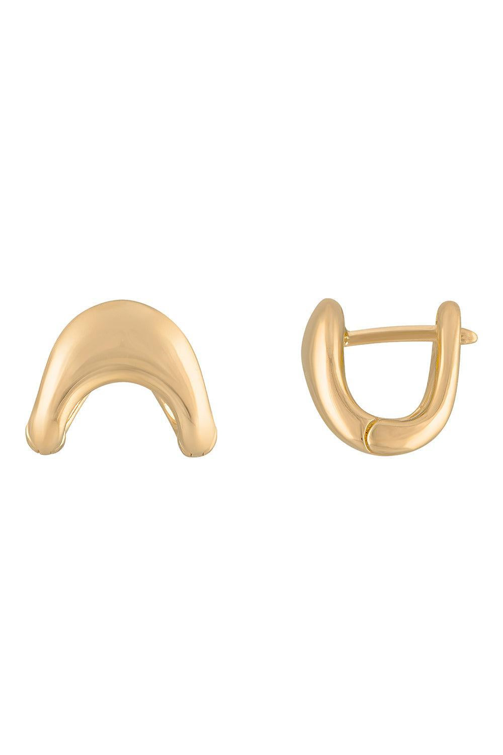 Zaha Huggie Earrings-YELLOW GOLD-JEWELRYFINE JEWELEARRING-ZAHN-Z