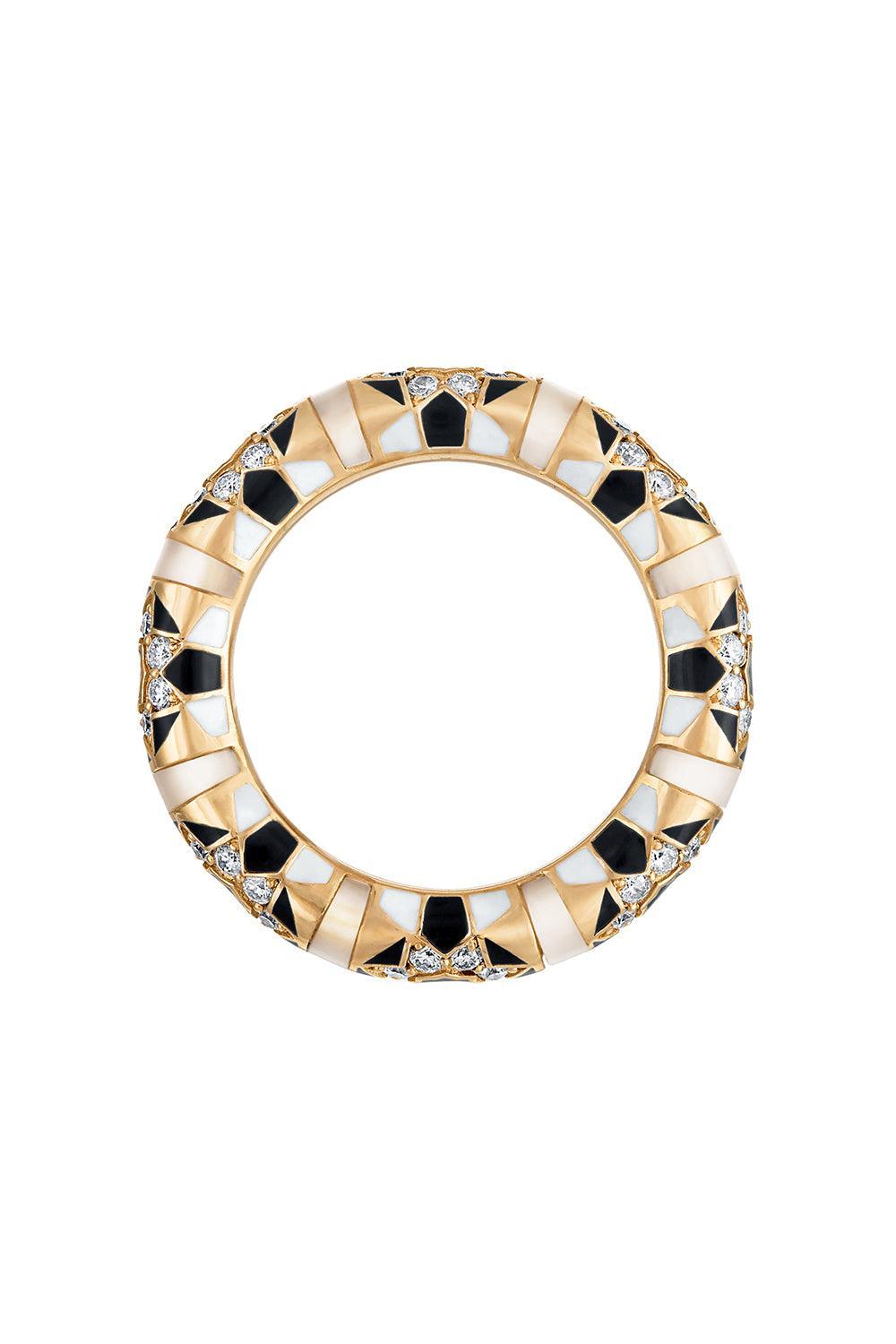 Pearl Diamond Sadaf Ring-YELLOW GOLD-6.5-JEWELRYFINE JEWELRING-ZAHN-Z