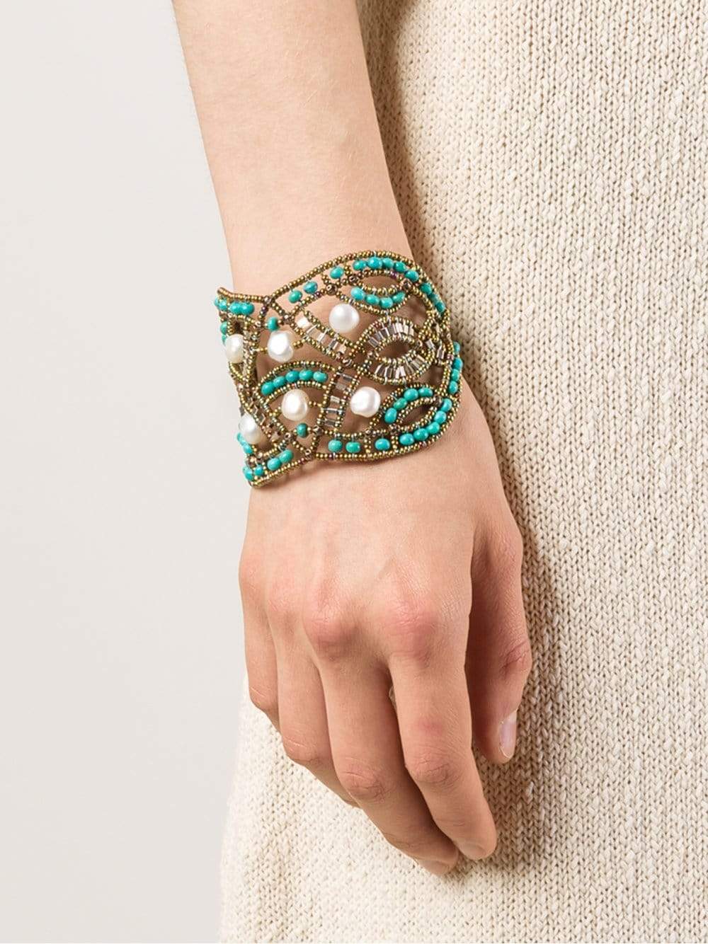 ZIIO-Net Multi-Beaded Bracelet-SILVER