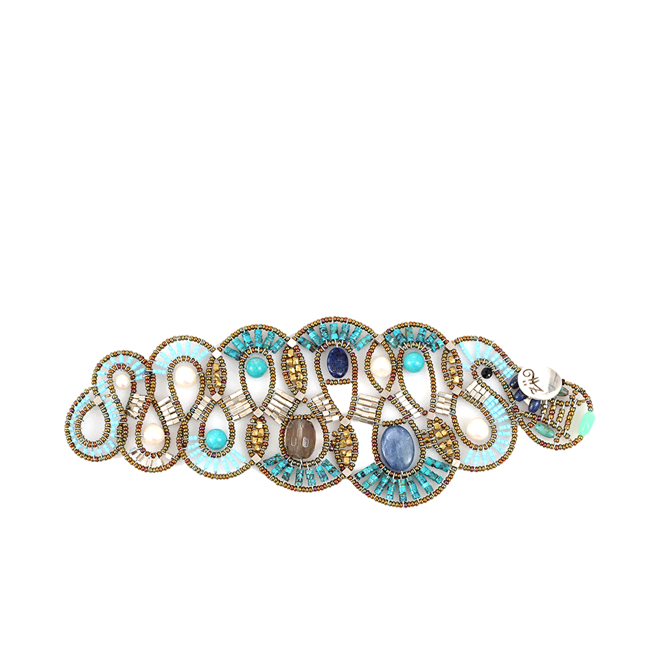 ZIIO-Mama Blue Small Beaded Bracelet-TURQ