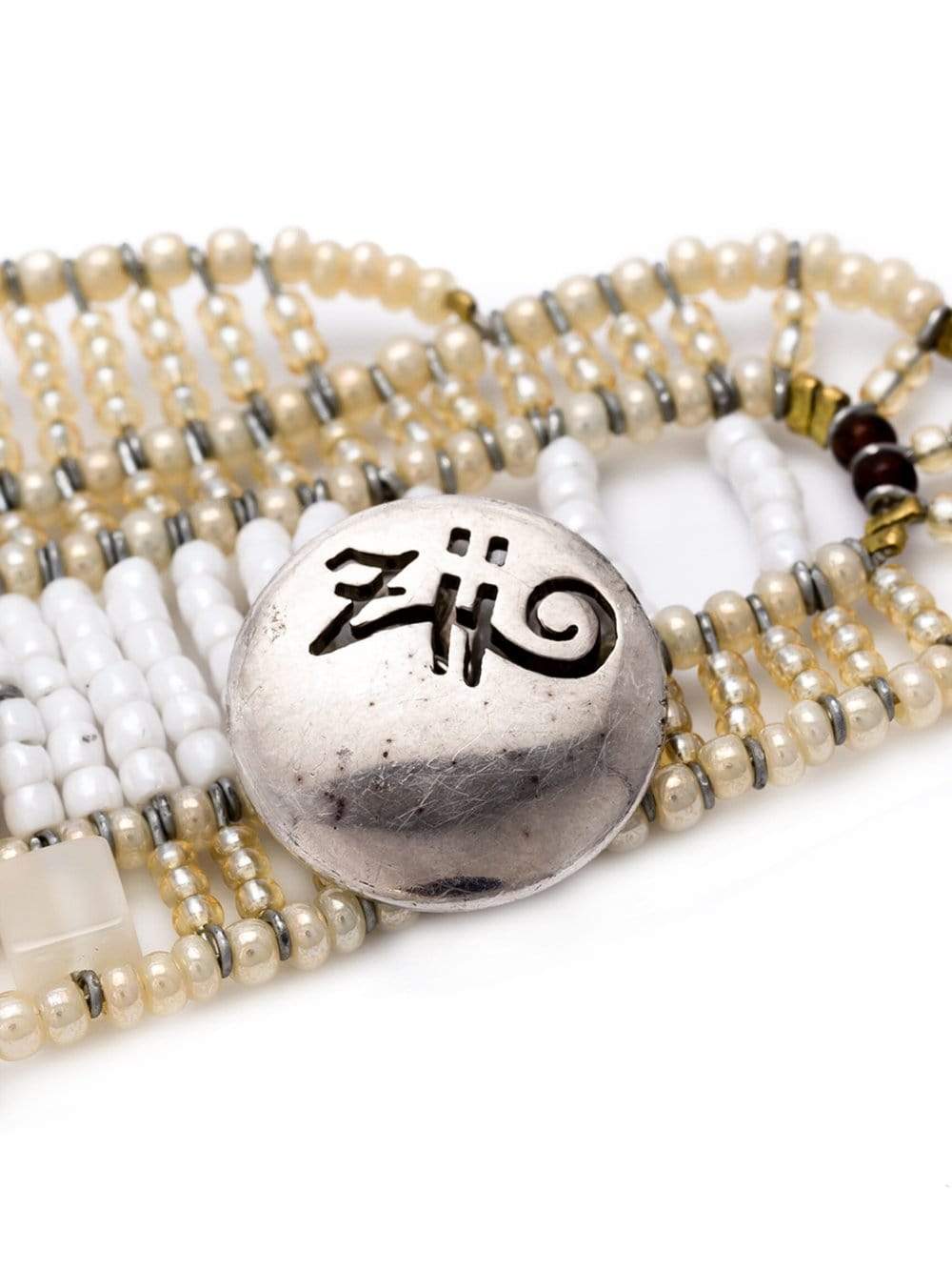 ZIIO-Nil Nacre Multi-Beaded Bracelet-WHITE