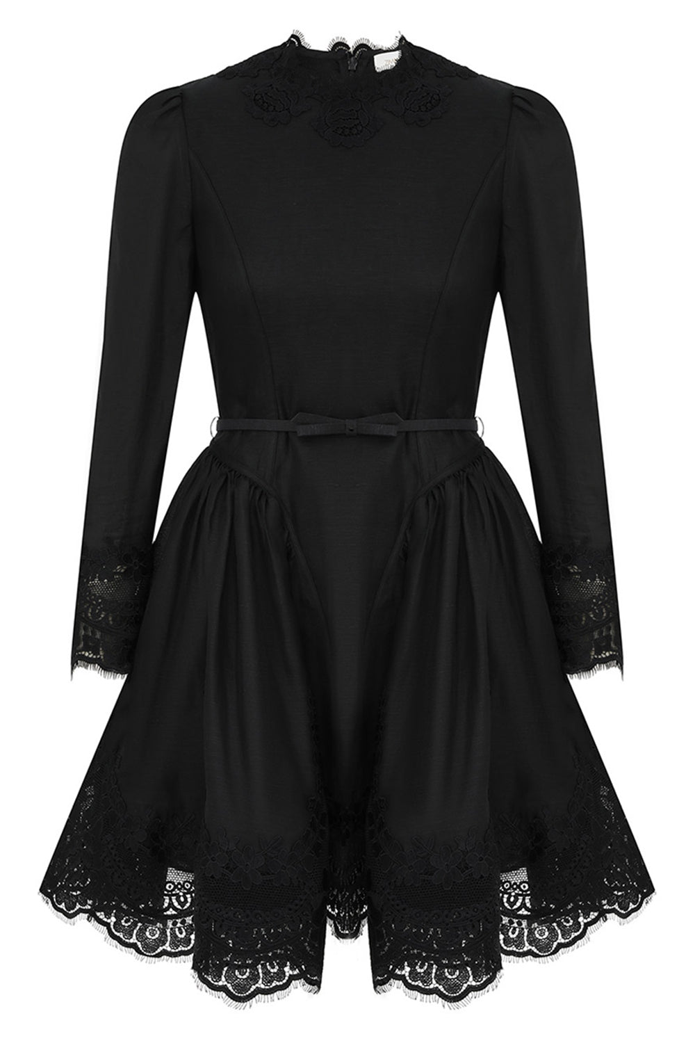 Hypnotic Lace Trim Mini Dress