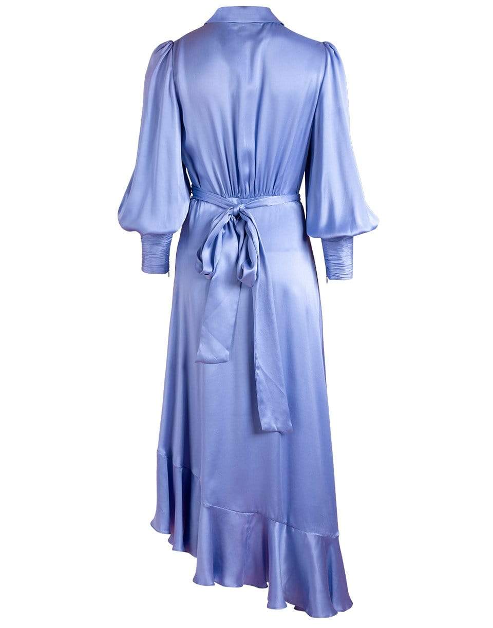 ZIMMERMANN-Silk Wrap Midi Dress-
