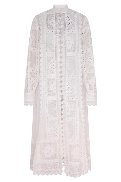 Aster Embroidered Midi Dress