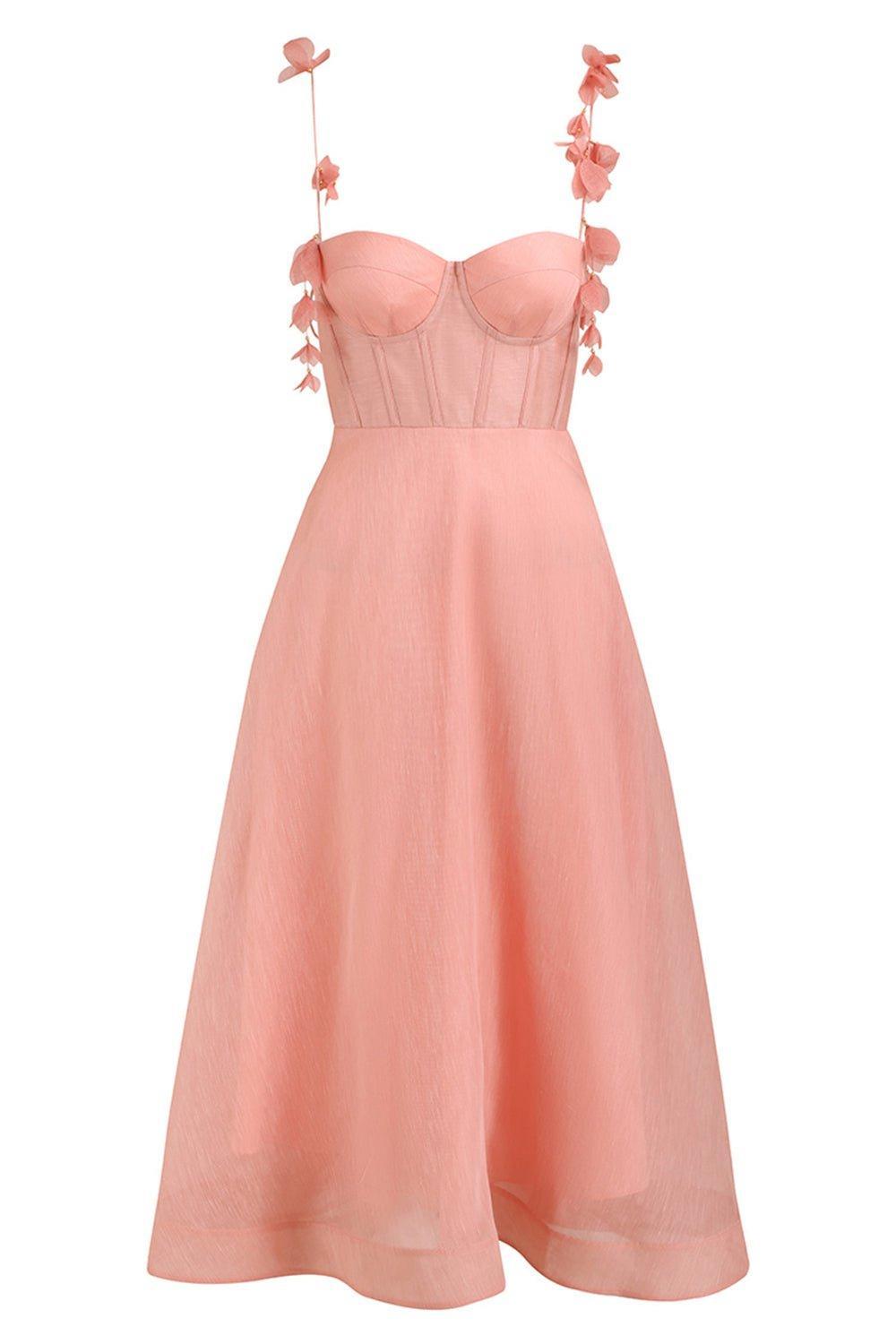 ZIMMERMANN-Wonderland Midi Corset Dress-