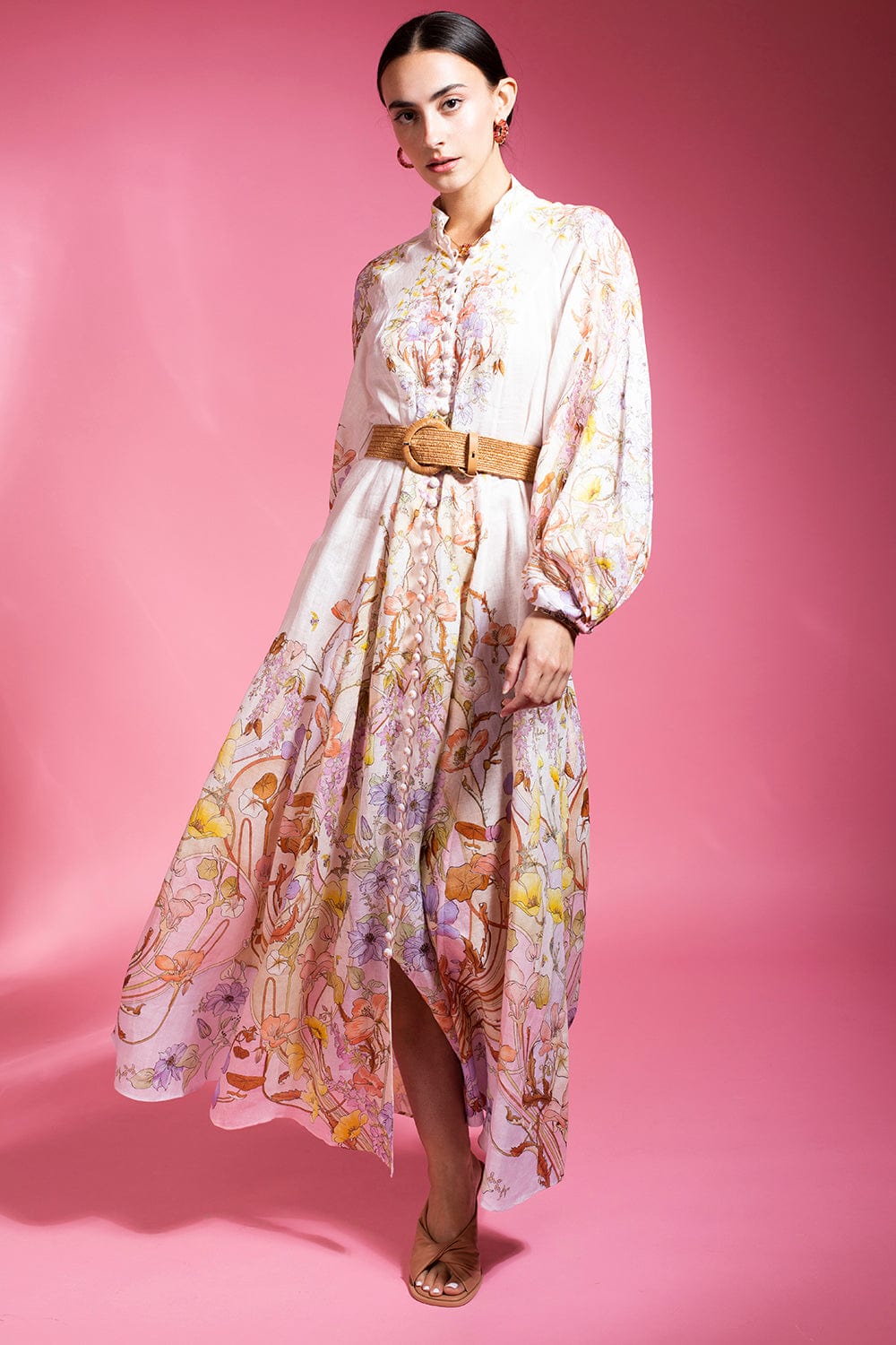 ZIMMERMANN-Jeannie Billow Long Dress-