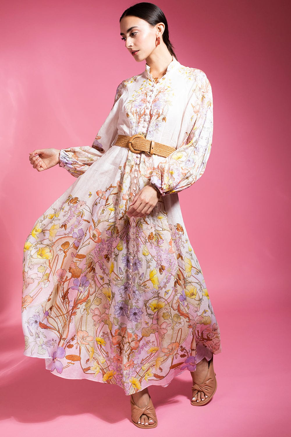 ZIMMERMANN-Jeannie Billow Long Dress-