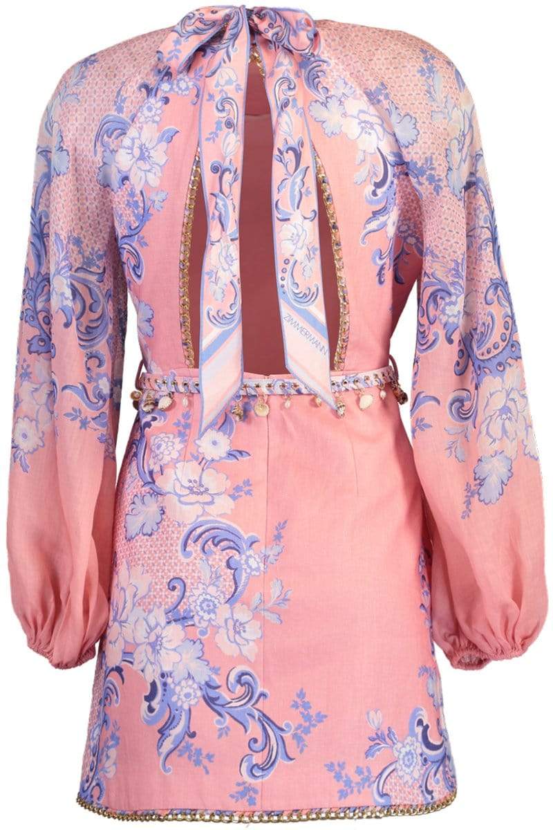 ZIMMERMANN-Postcard Mini Dress-FLORAL