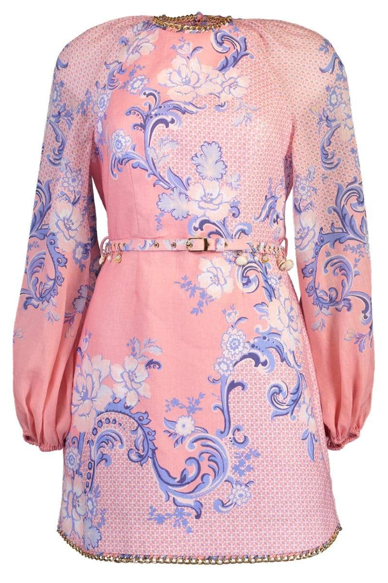 ZIMMERMANN-Postcard Mini Dress-FLORAL