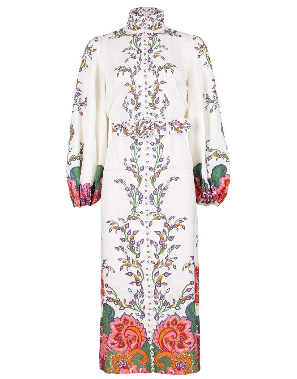 ZIMMERMANN-The Lovestruck Buttoned Midi Dress-