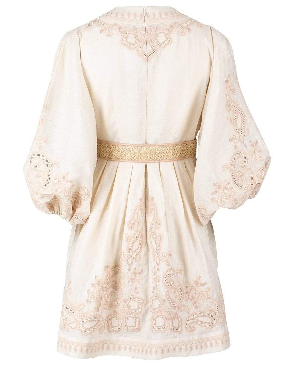 ZIMMERMANN-Estelle Ivory Paisley Short Dress-
