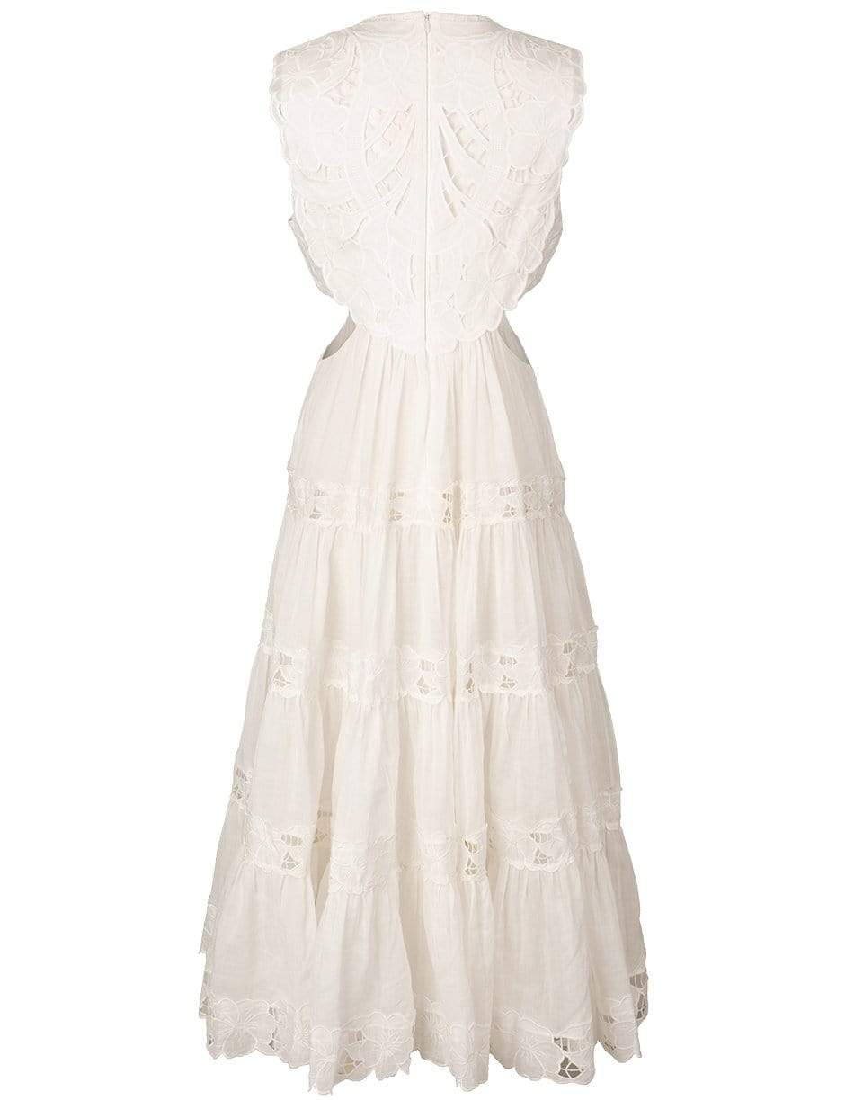 ZIMMERMANN-Ivory Cassia Yoke Dress-
