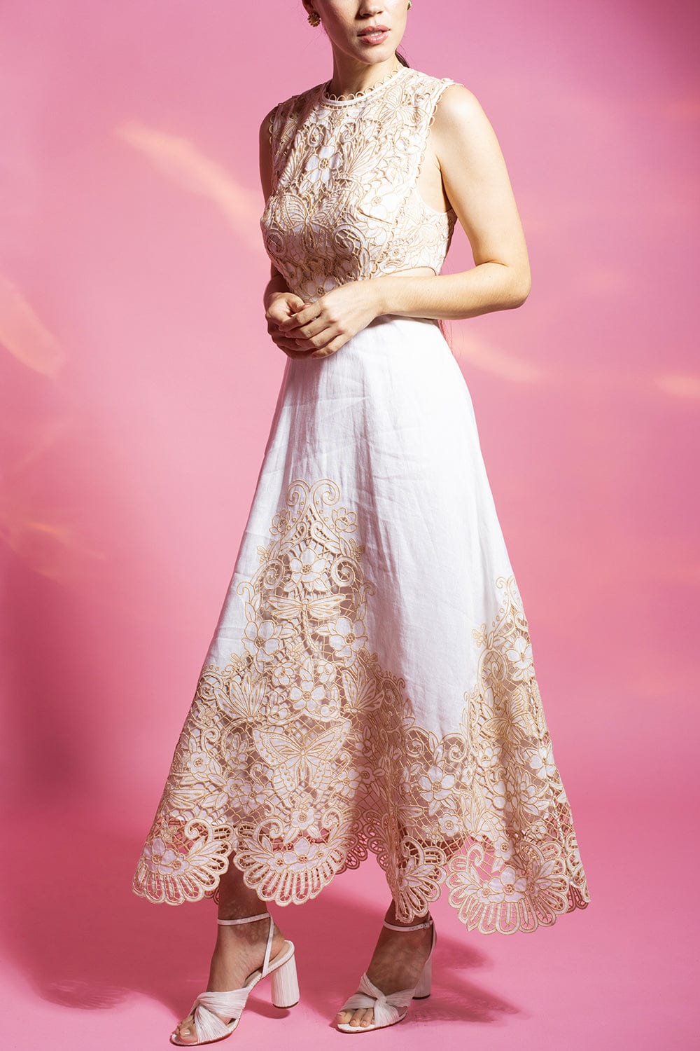 ZIMMERMANN-Jeannie Yoke Midi Dress-