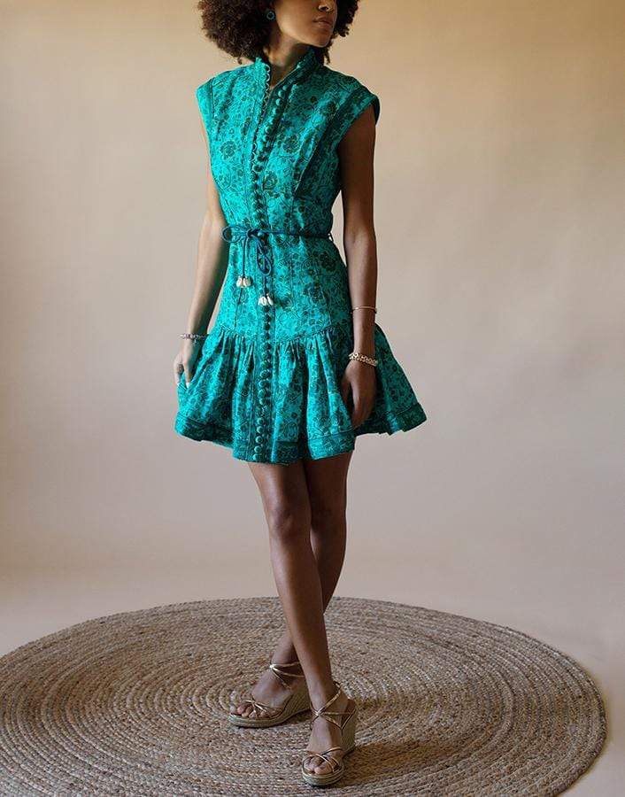 ZIMMERMANN-Lulu Panelled Floral Flip Dress-