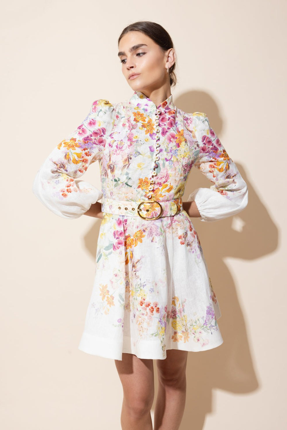 Natura Buttoned Mini Dress