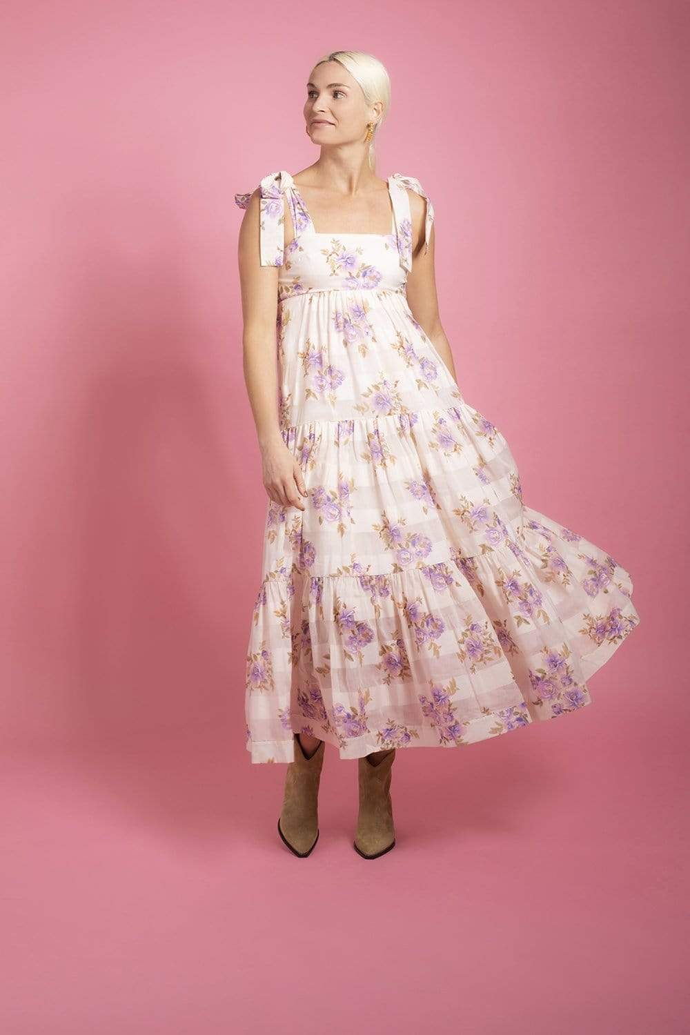 ZIMMERMANN-Rosa Striped Picnic Dress-