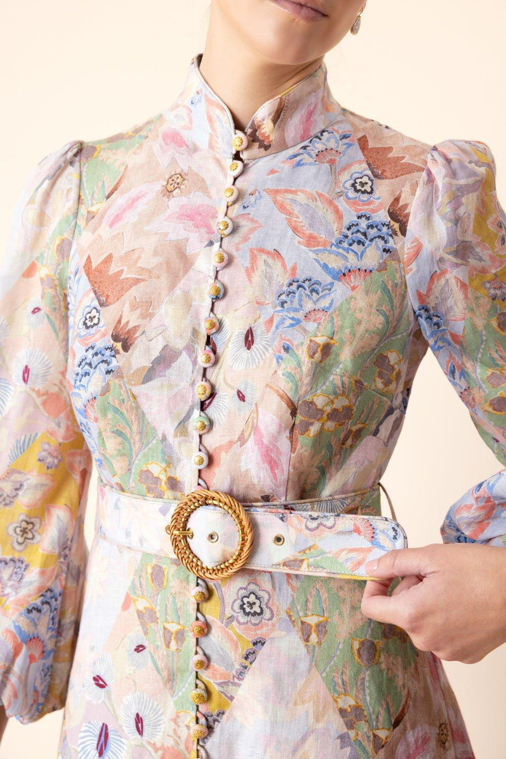 zimmermann belted mini dress Illustration Belted Mini Dress