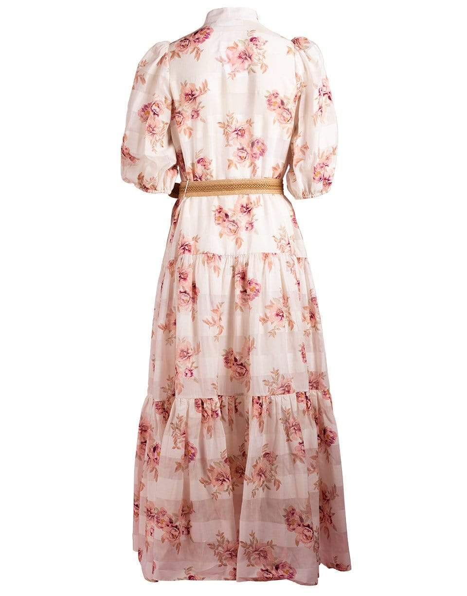 ZIMMERMANN-Rose Striped Midi Dress-
