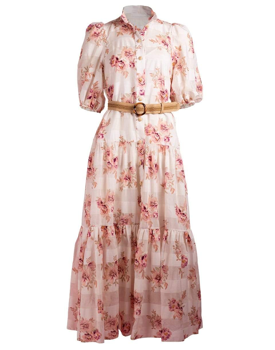 ZIMMERMANN-Rose Striped Midi Dress-