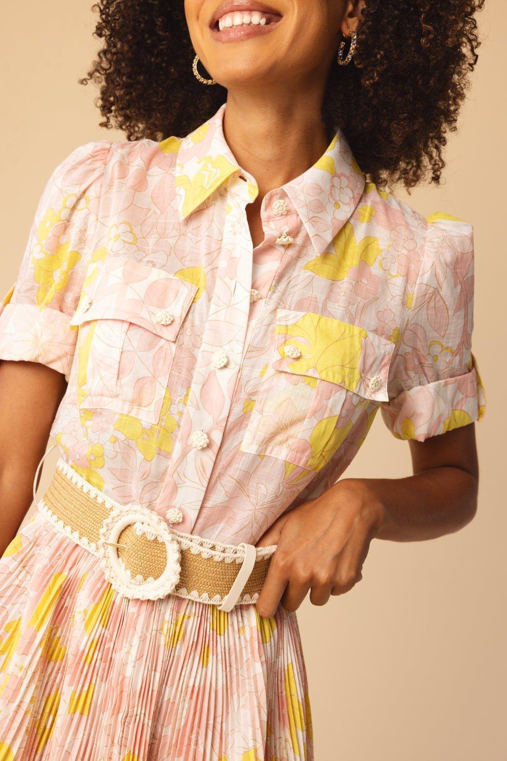 ZIMMERMANN-Pop Pleated Dress-