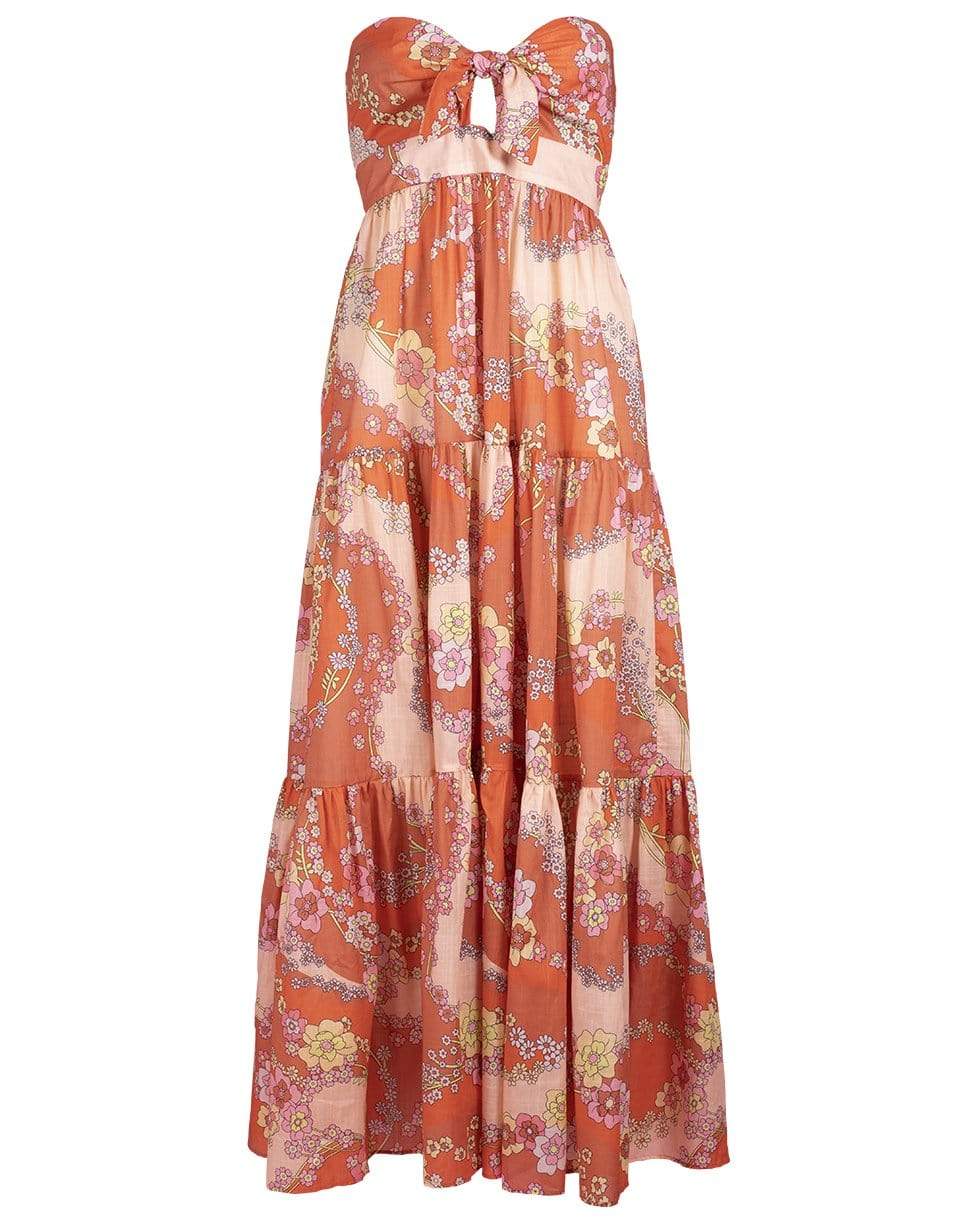 ZIMMERMANN-Lola Tie Front Midi Dress-