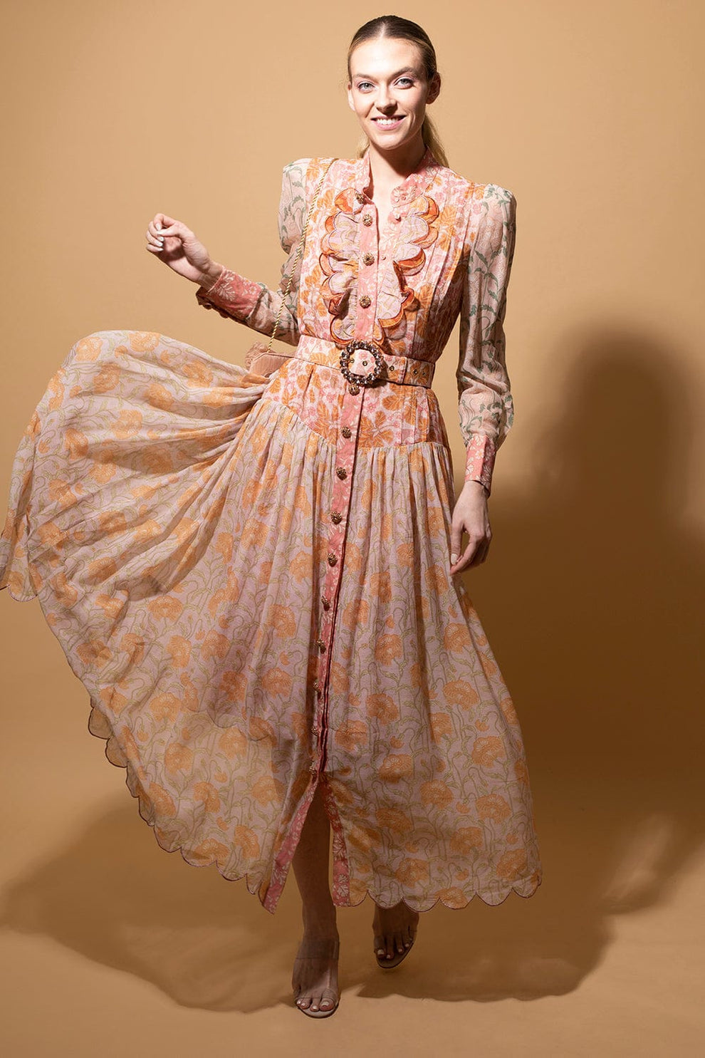 Kaleidoscope Scalloped Dress