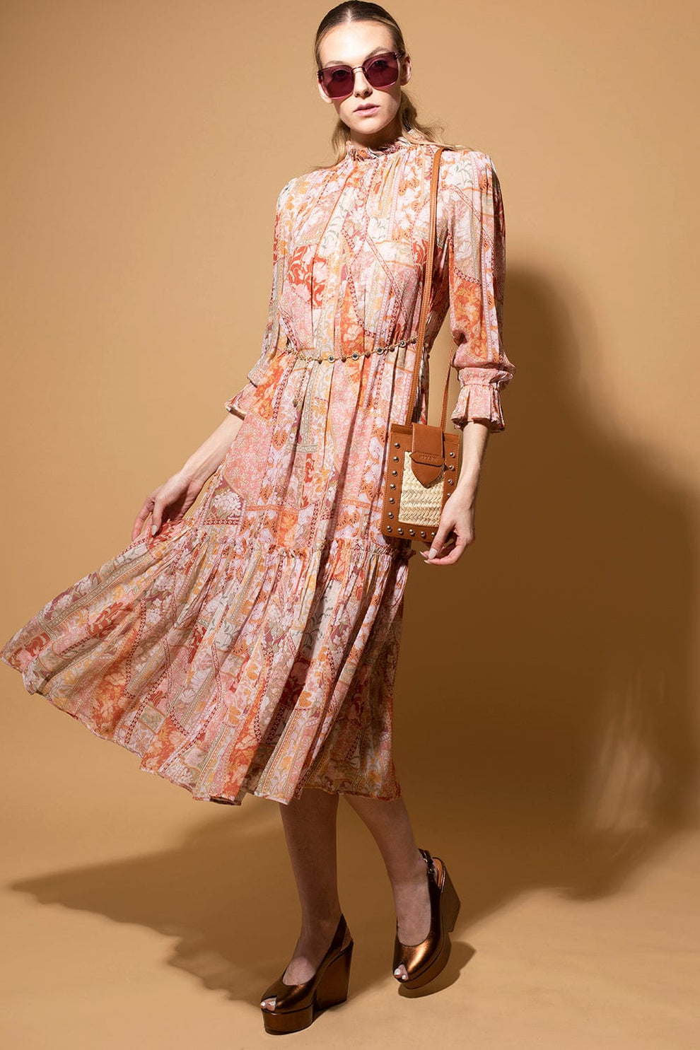 Kaleidoscope Tubular Midi Dress