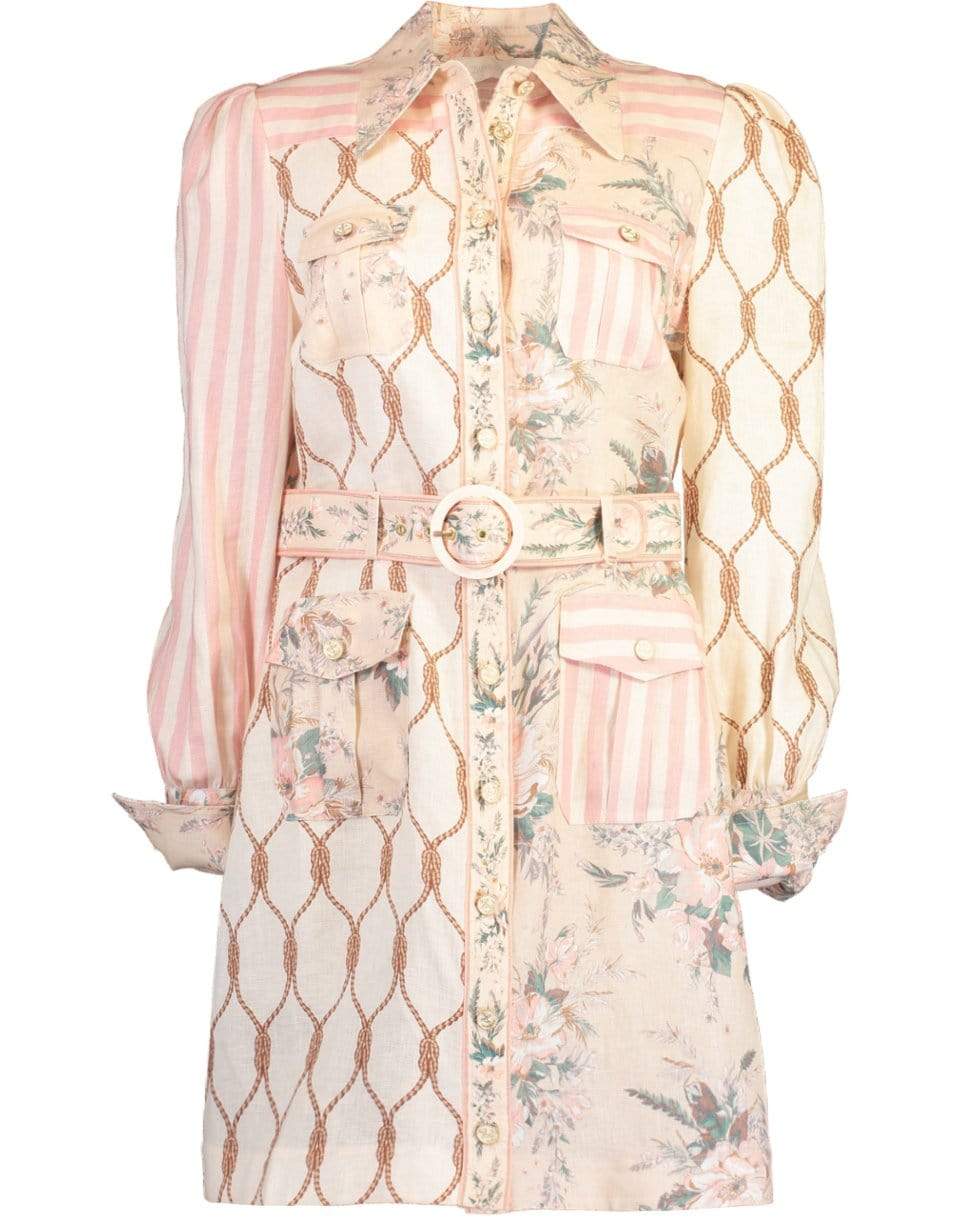 ZIMMERMANN-Moonshine Patched Shirt Dress-