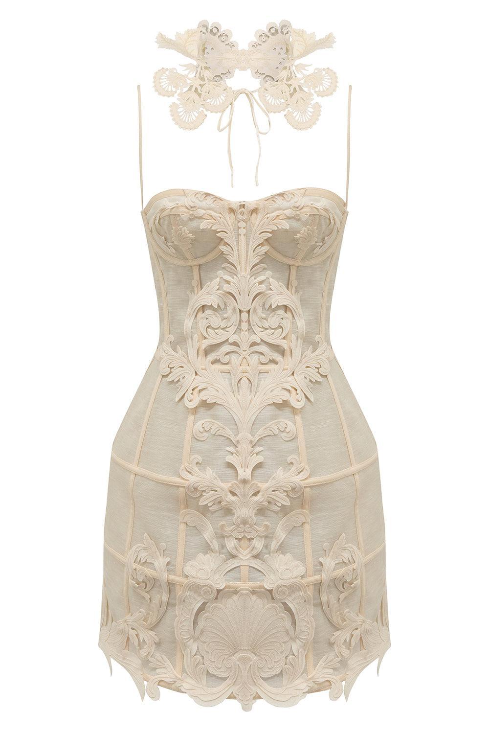 Rebellion Filigree Mini Dress-CREAM-0-CLOTHINGDRESSCOCKTAIL-ZIMMERMANN
