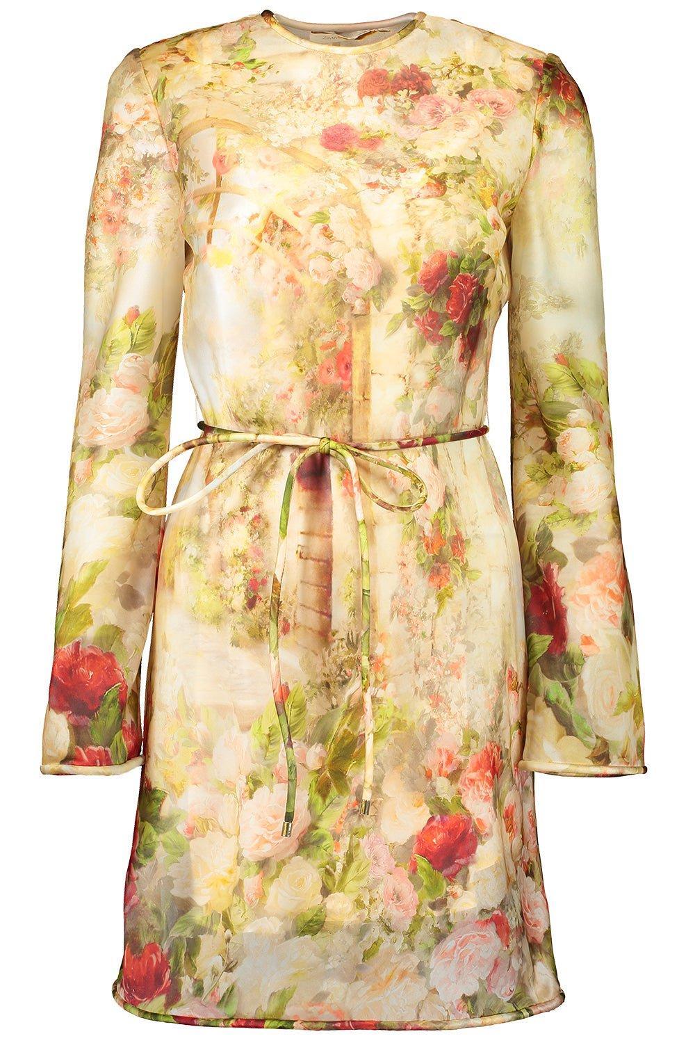 ZIMMERMANN-Luminosity Bias Mini Dress - Rosy Garden-