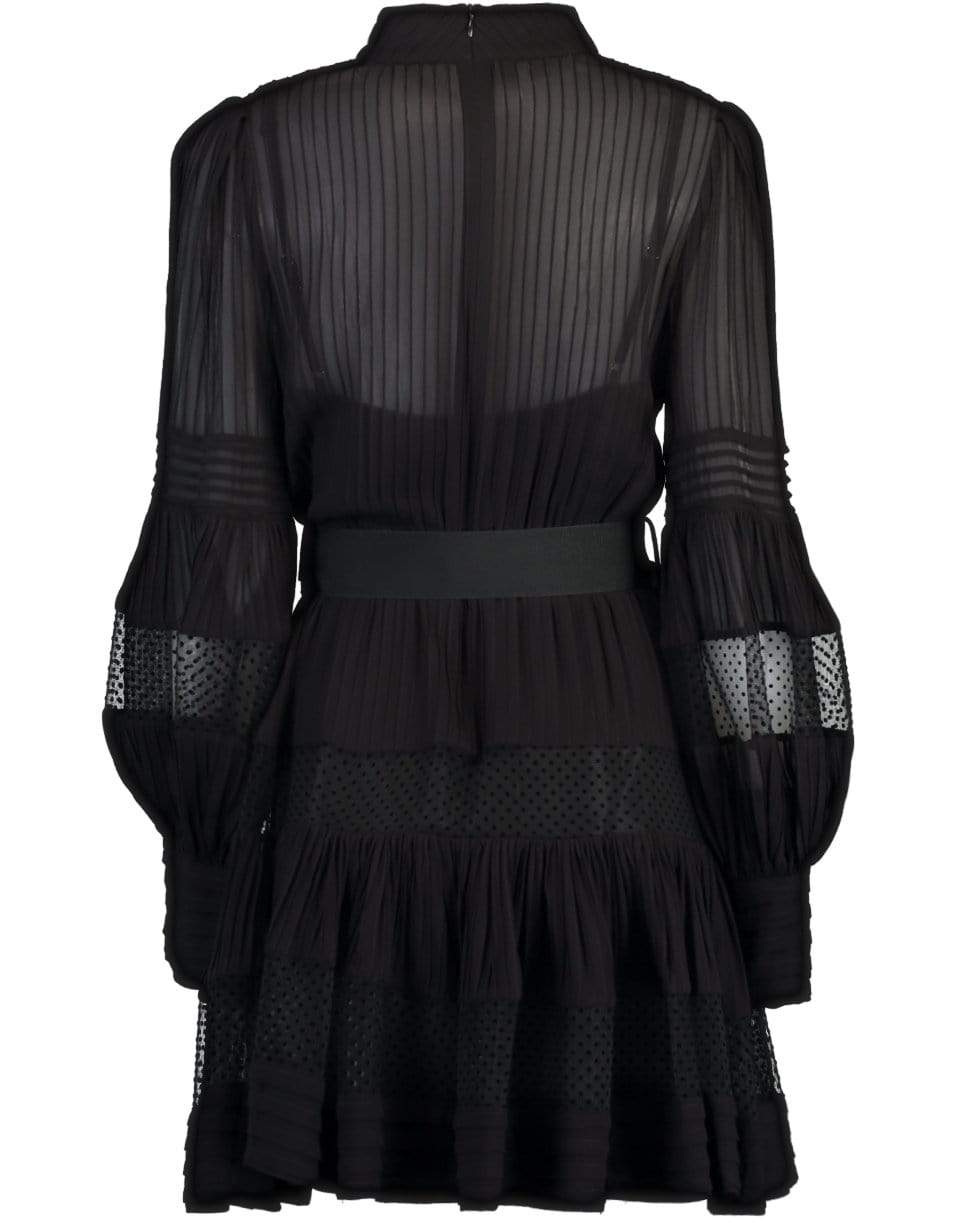 ZIMMERMANN-Spliced Mesh Mini Dress-