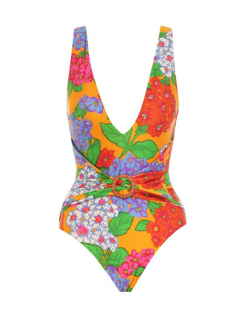 ZIMMERMANN-Riders Buckle Plunge One Piece Swimsuit-