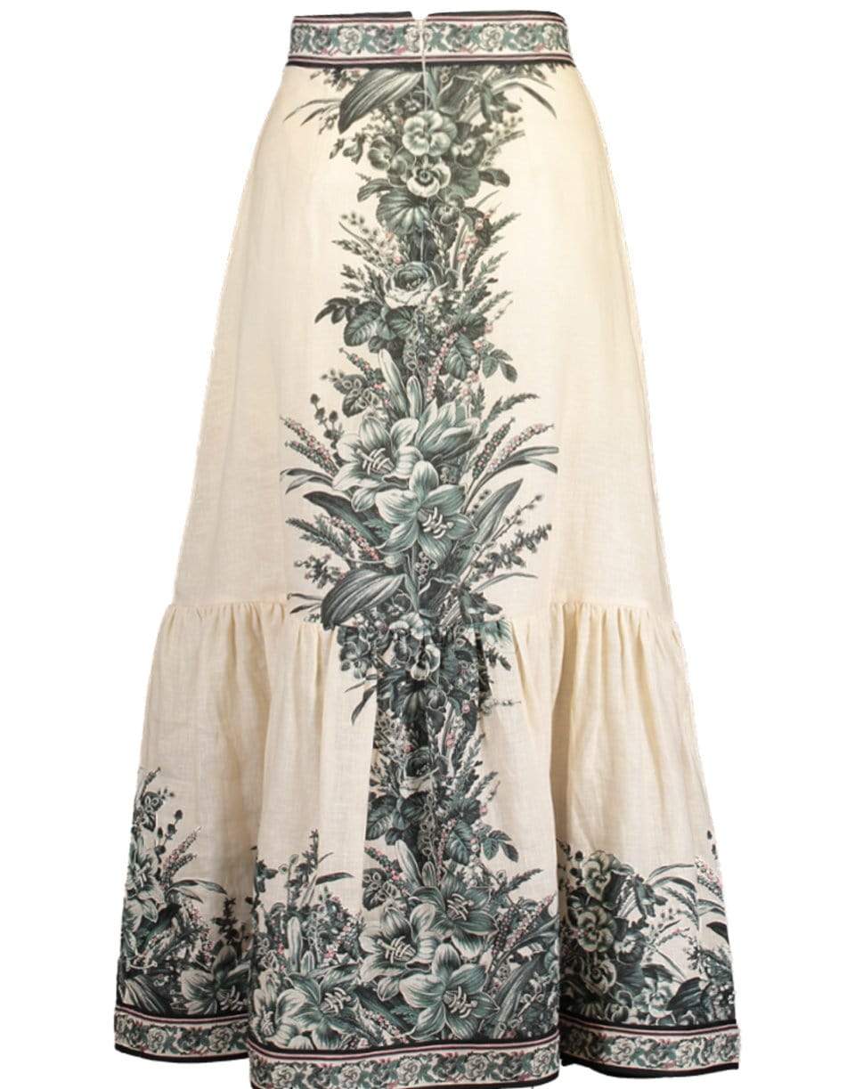 ZIMMERMANN-Moonshine Frill Him Midi Skirt-