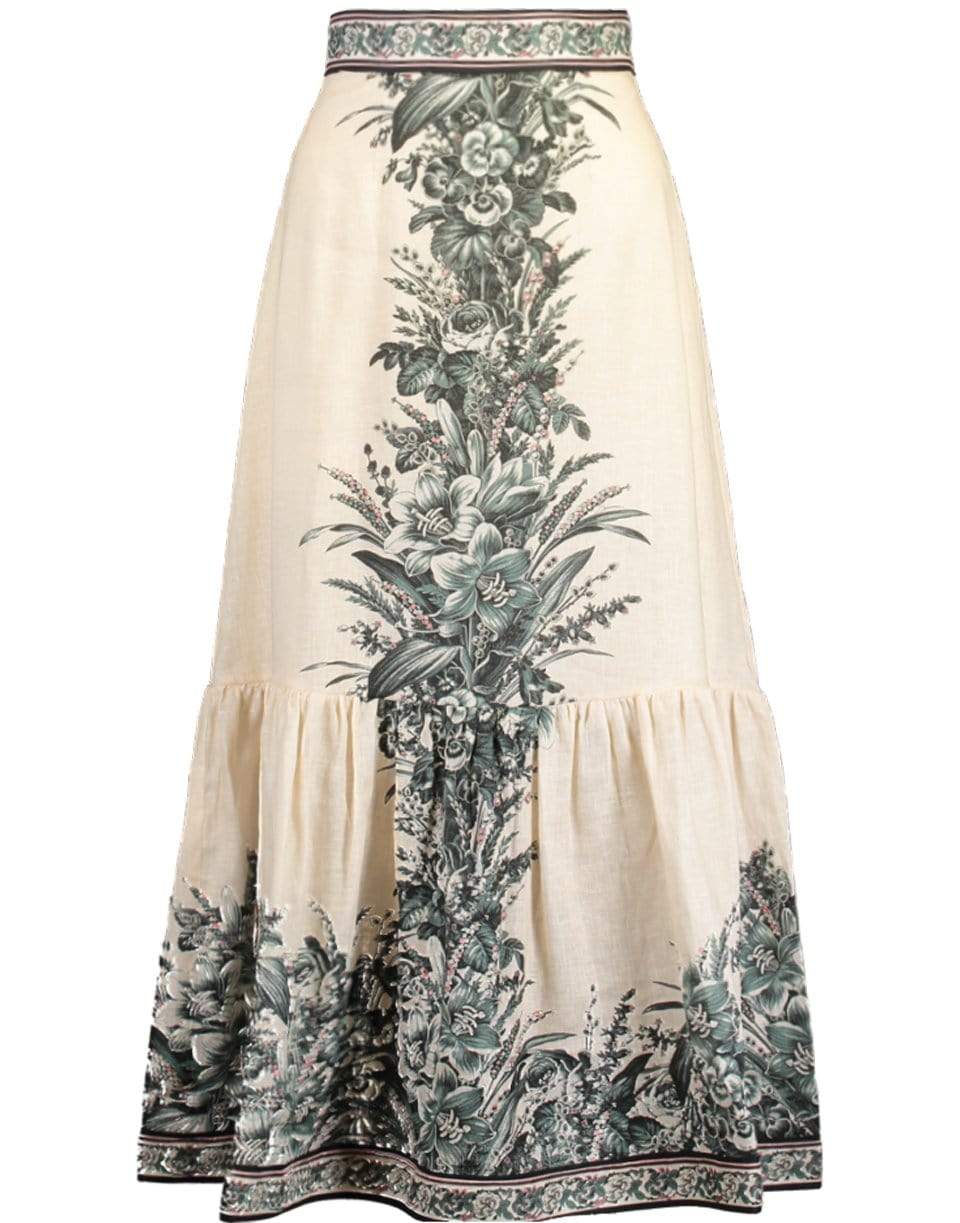 ZIMMERMANN-Moonshine Frill Him Midi Skirt-