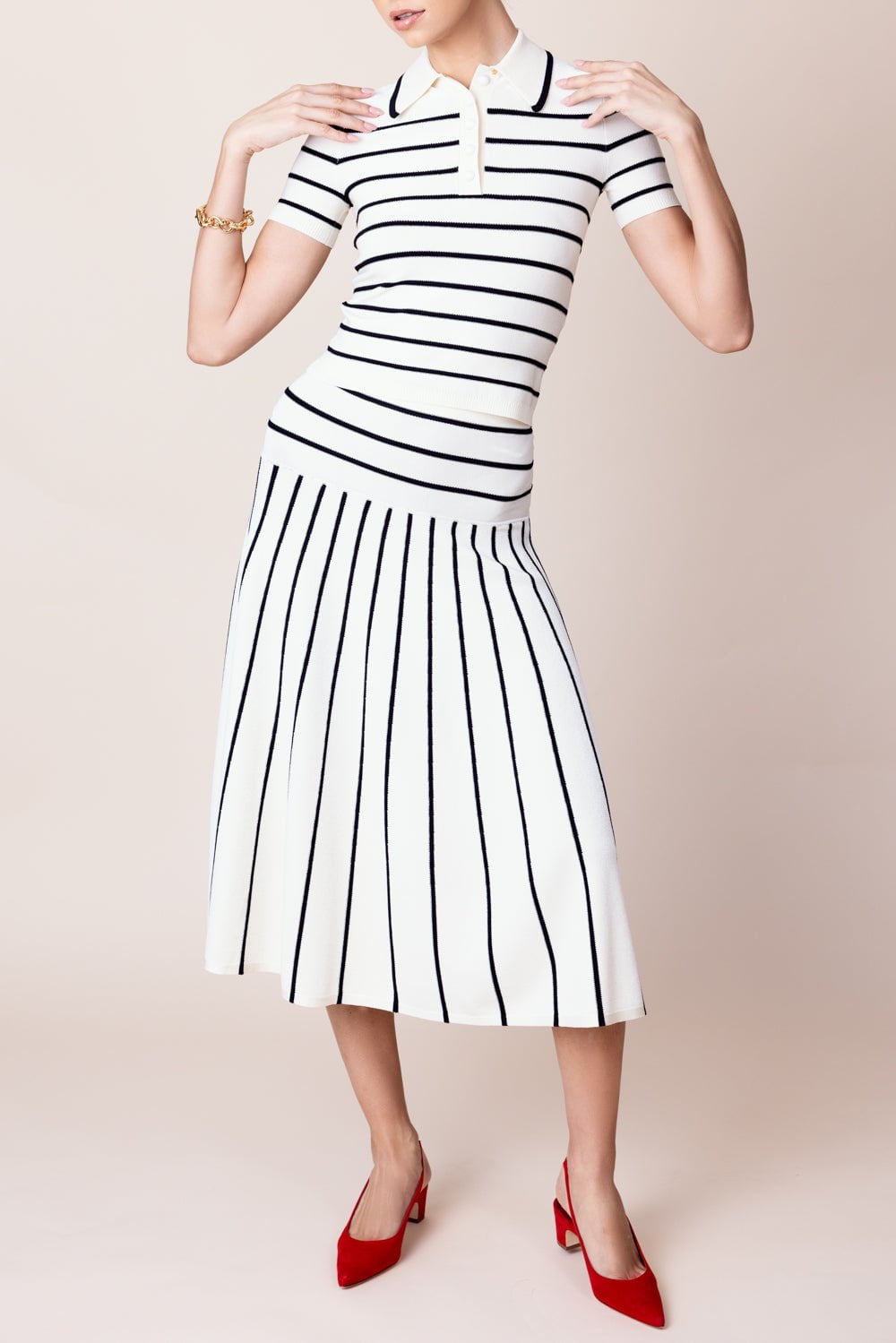 ZIMMERMANN-Matchmaker Knit Stripe Skirt-