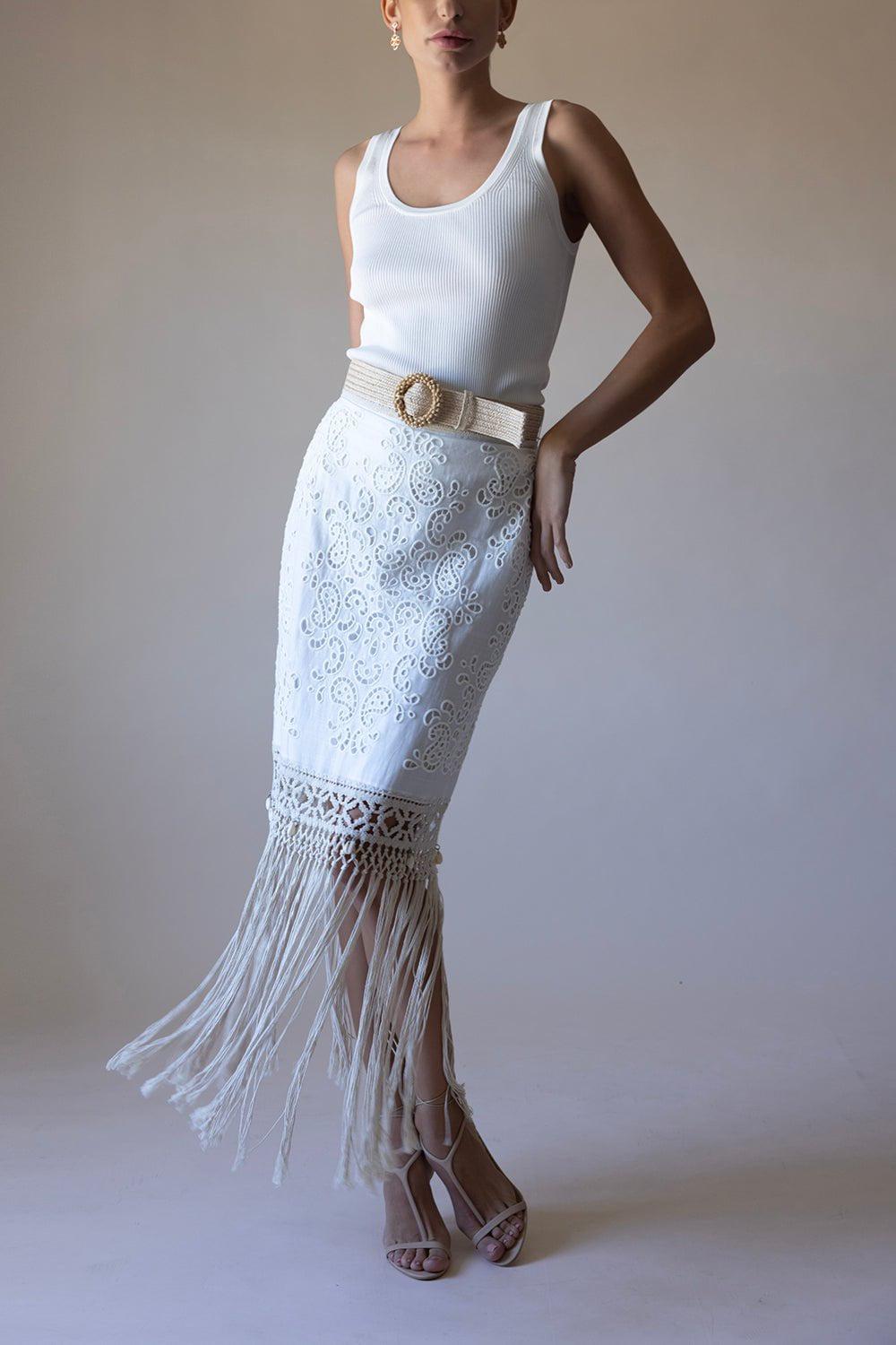ZIMMERMANN-Vitali Fringe Skirt-