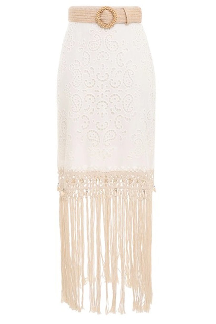 ZIMMERMANN-Vitali Fringe Skirt-