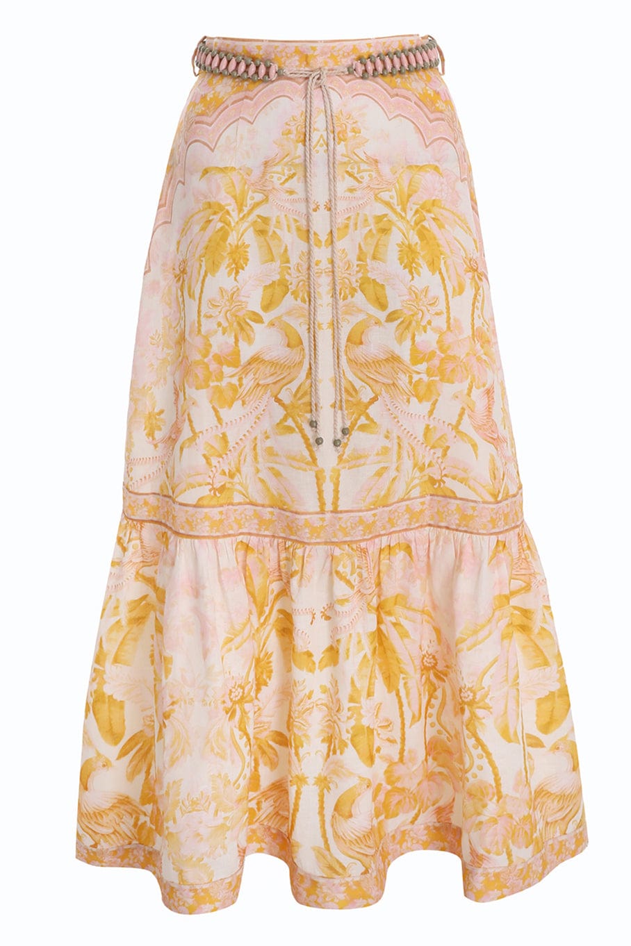 ZIMMERMANN-Lyre Frill Hem Skirt-