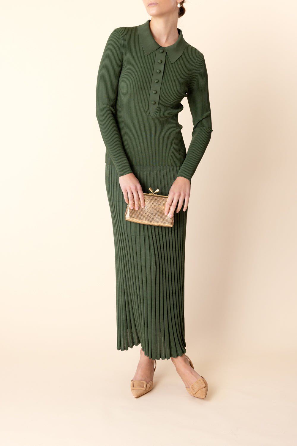 ZIMMERMANN-Pleated Midi Skirt-