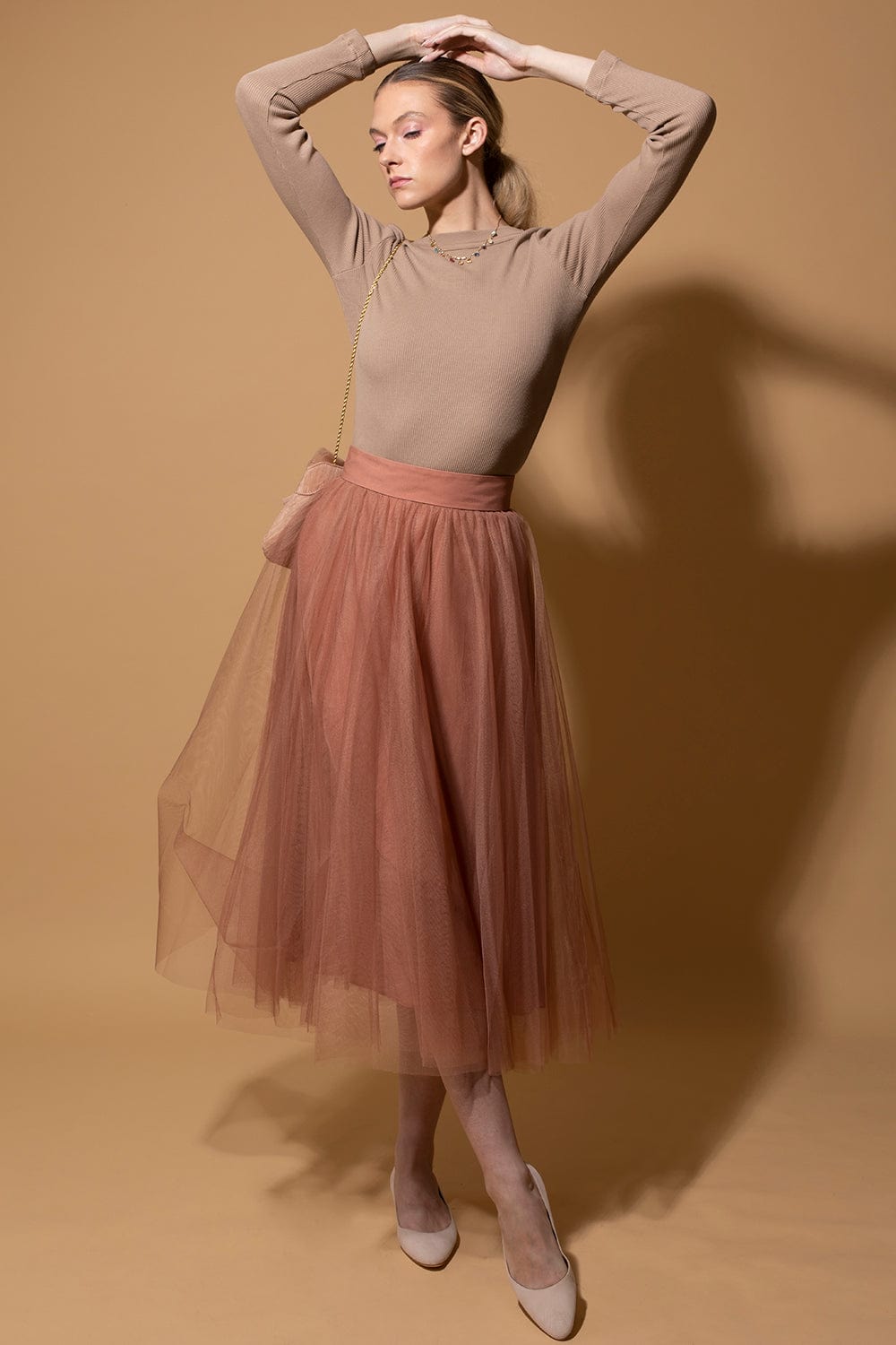 ZIMMERMANN-Tulle Midi Skirt-