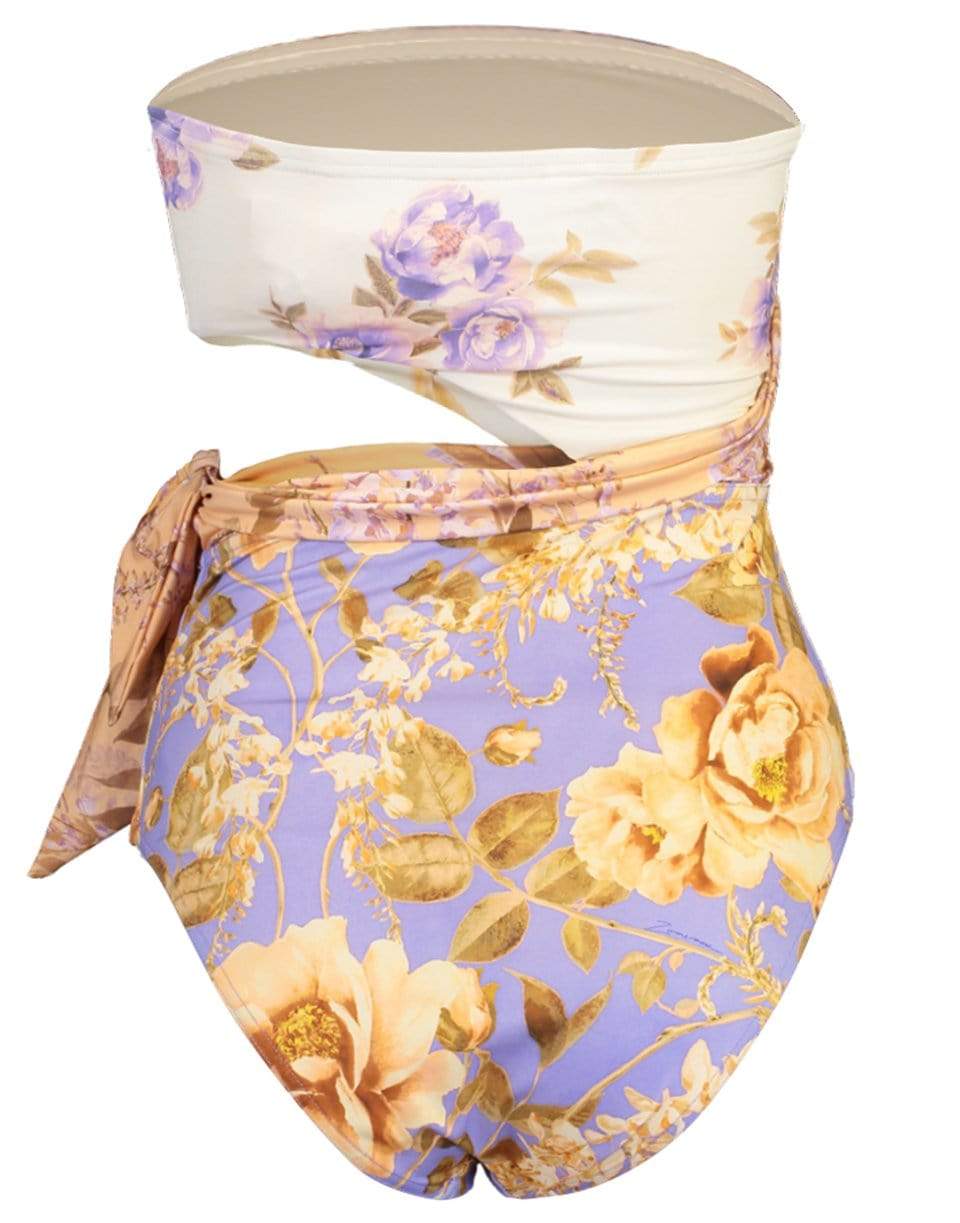 ZIMMERMANN-Rose Scarf Tie One Piece-