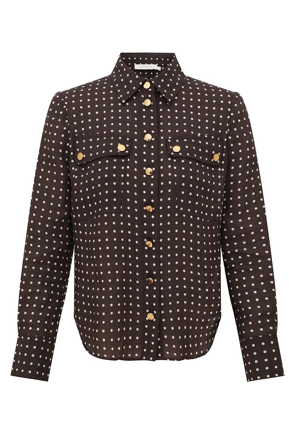  Cargo Shirt-BROWN-1-CLOTHINGTOPBLOUSE-ZIMMERMANN 