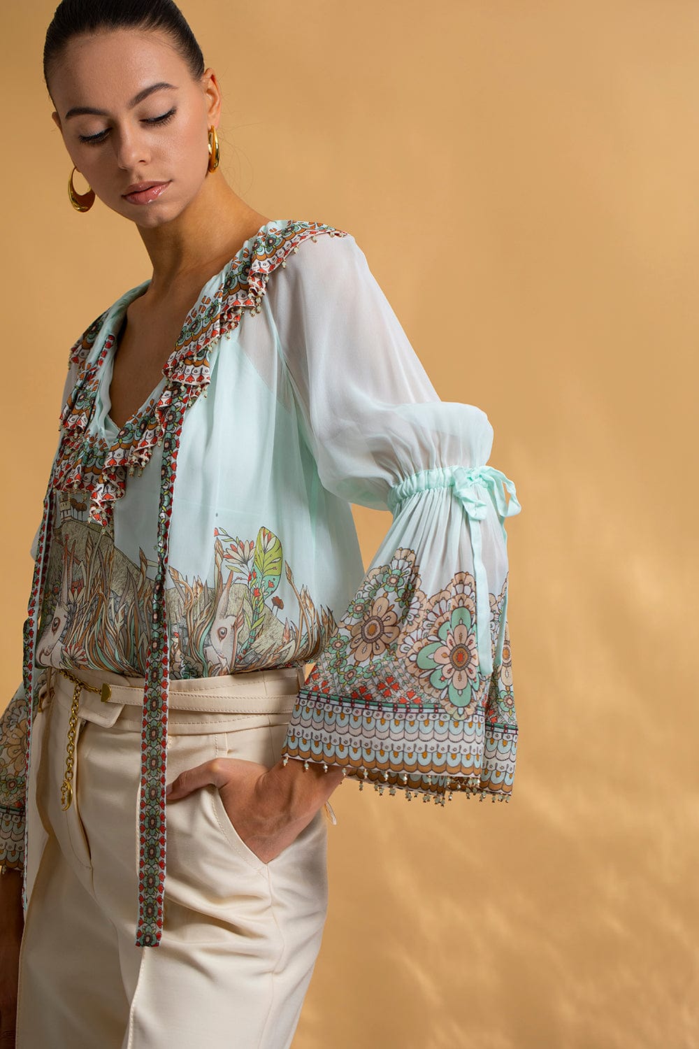 Kaleidoscope Ruffle Blouse | ZIMMERMANN – Marissa Collections