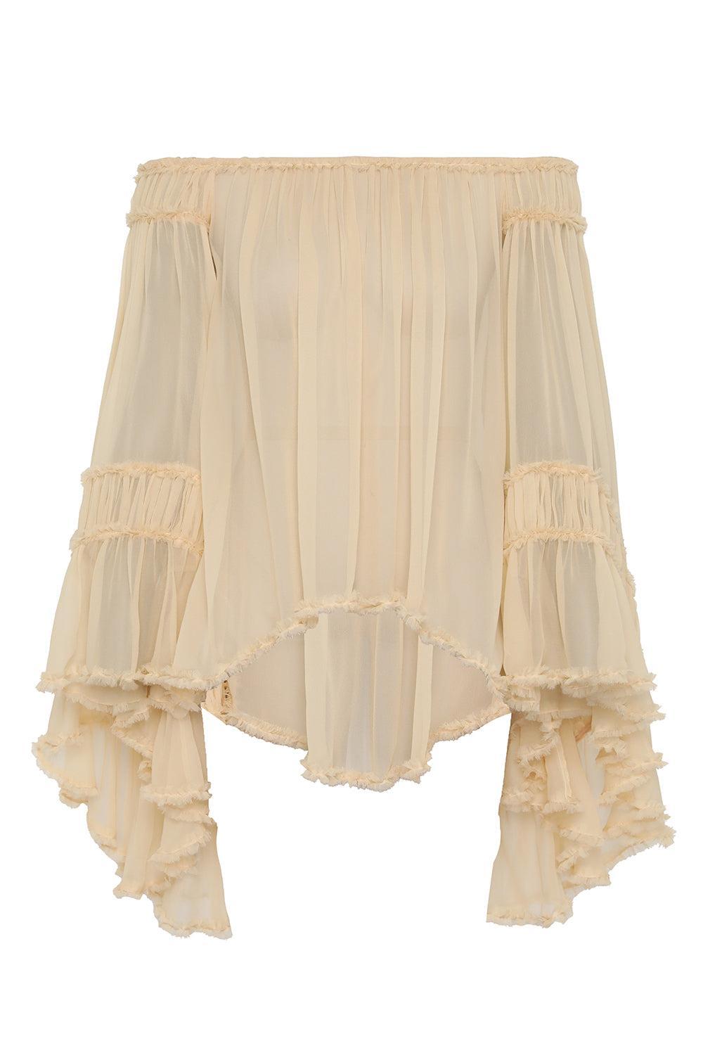 Rebellion Fray Flutter Blouse-CREAM-0-CLOTHINGTOPBLOUSE-ZIMMERMANN