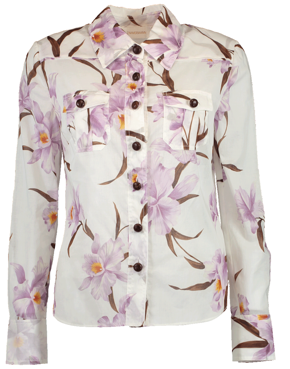 ZIMMERMANN-Corsage Orchid Print Shirt-