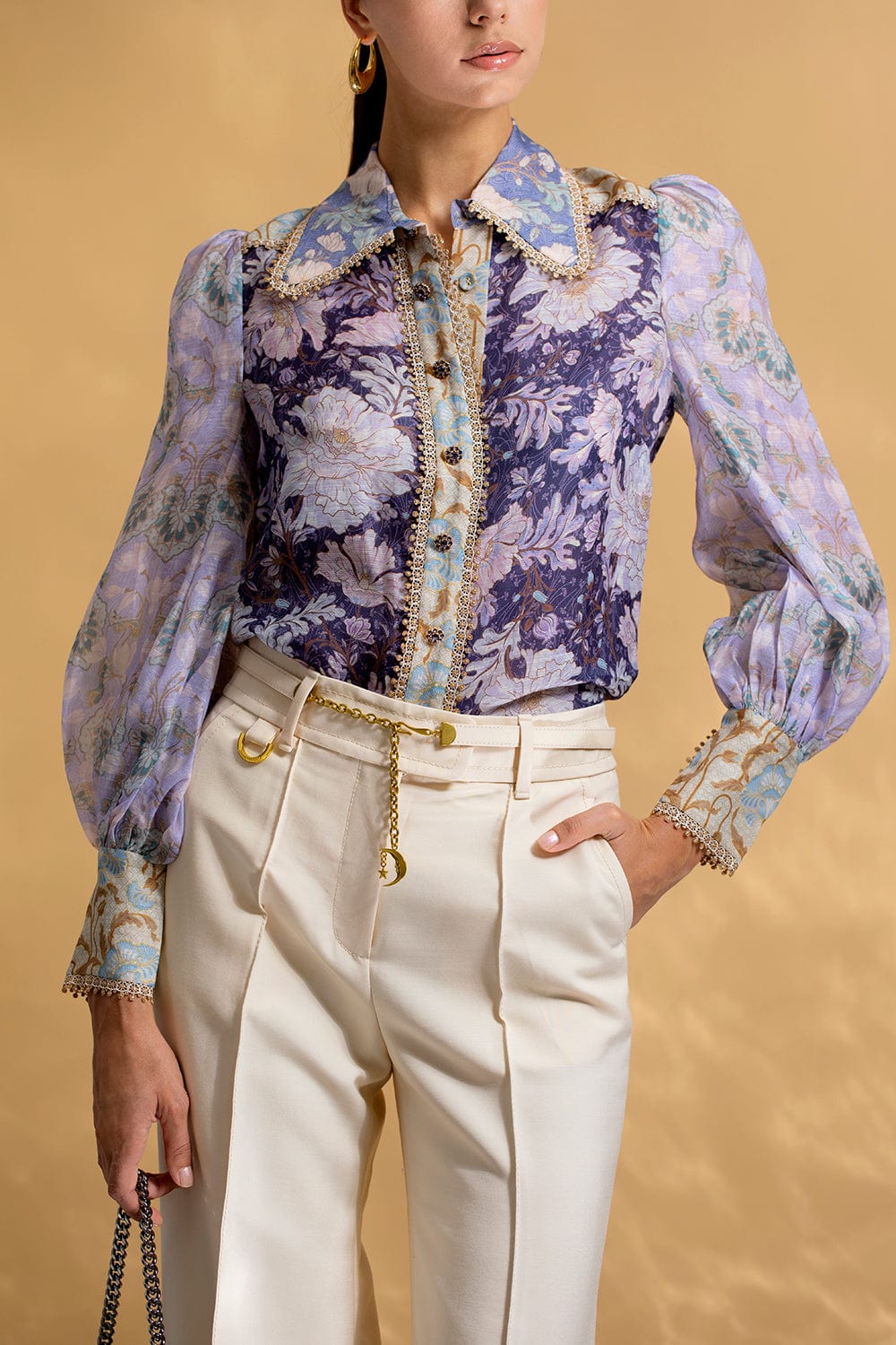 ZIMMERMANN-Celestial Spliced Blouse-