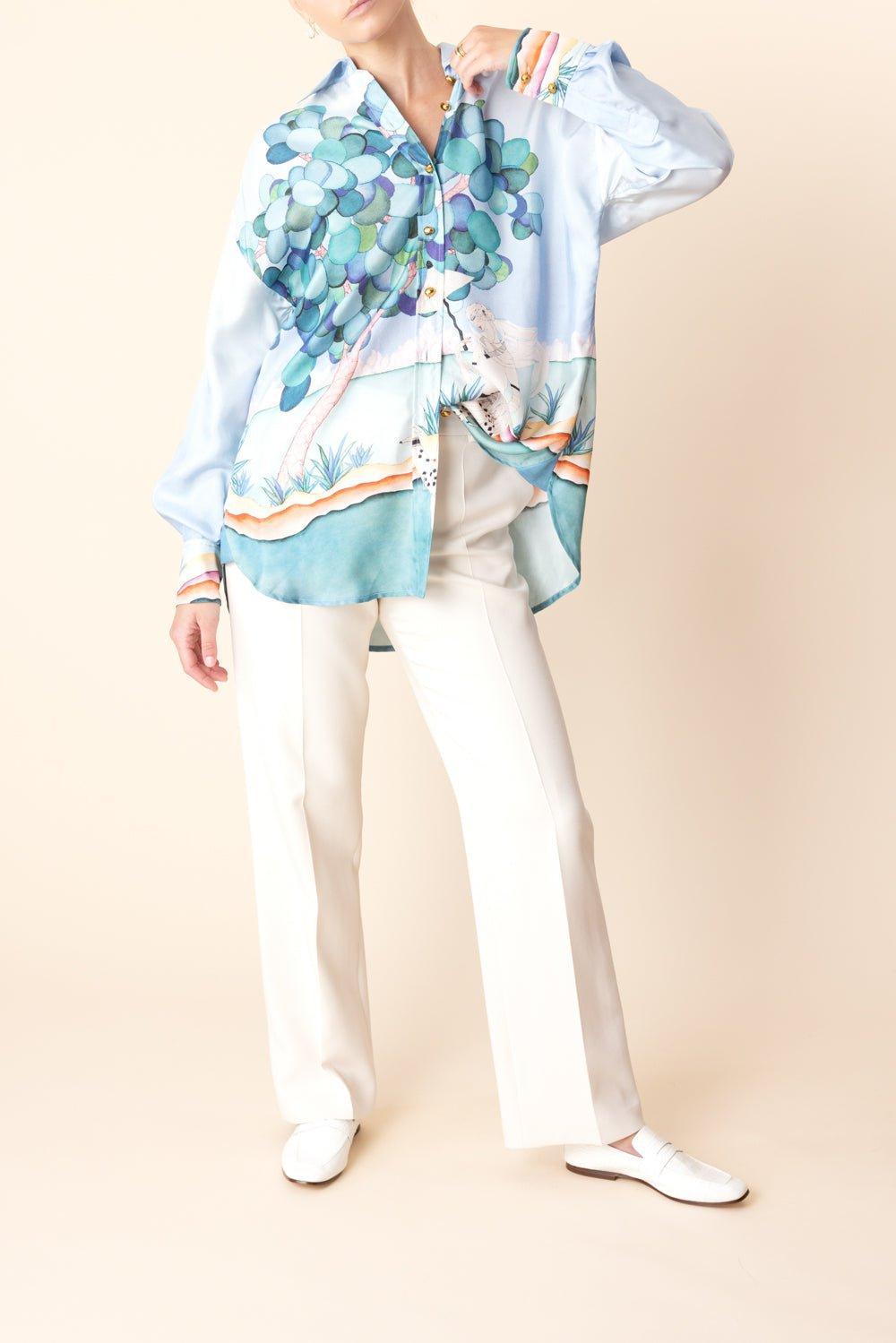 ZIMMERMANN-Illustration Oversized Shirt-