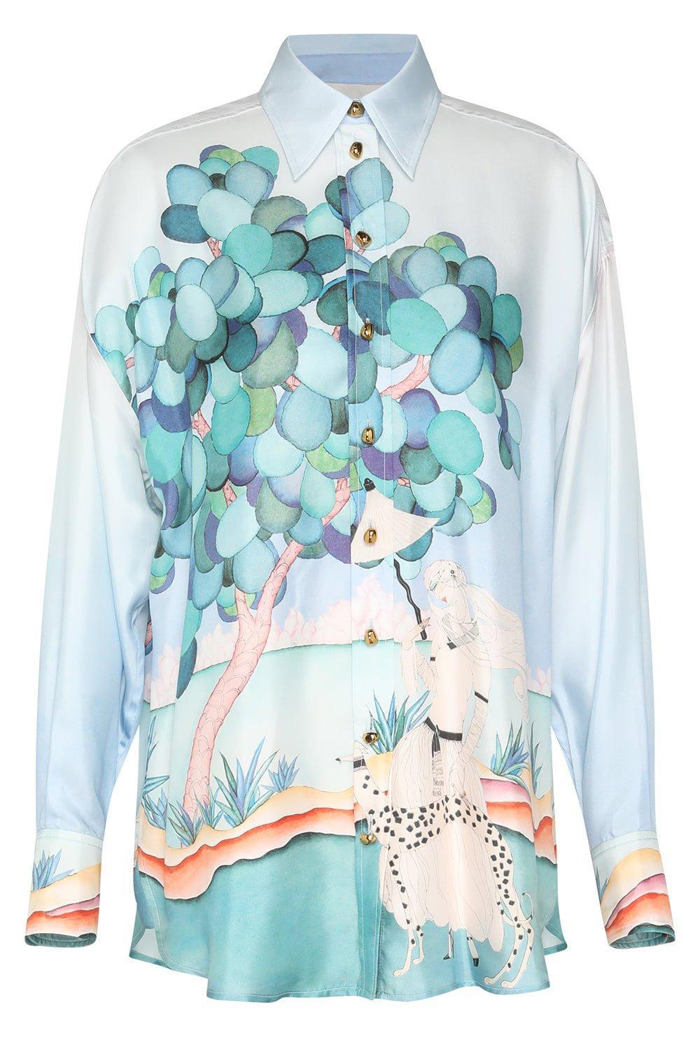 ZIMMERMANN-Illustration Oversized Shirt-