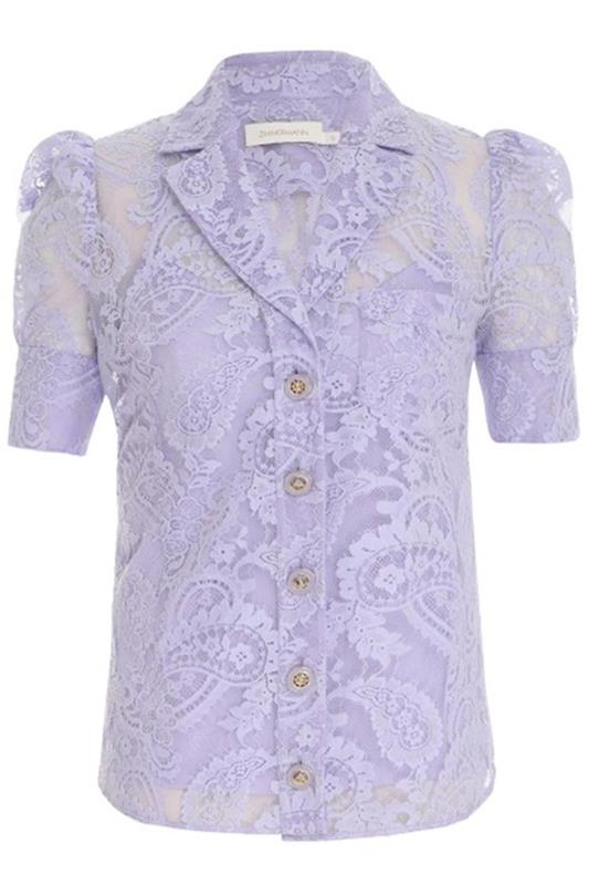 ZIMMERMANN-High Tide Lace Shirt-