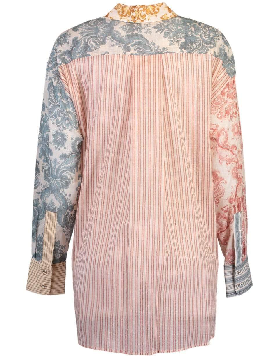 ZIMMERMANN-Andie Spliced Relaxed Long Sleeve Shirt-